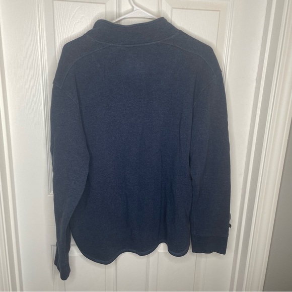 Robert Graham 1/4 Zip Pullover Sweater in Blue L - Picture 2 of 12